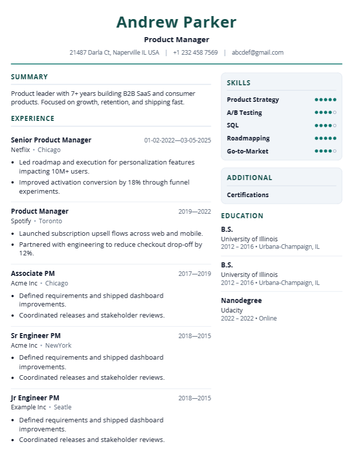 Medical Doctor resume template 1
